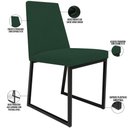 Ver imagem 3 de Cadeira para Sala de Jantar Base Aço Industrial Preto Dafne L02 Suede Verde Musgo - Lyam Decor