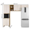 Ver imagem 4 de Armario de Cozinha Olinda com 7 Portas Freijo Uv/off Acetinado