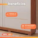 Ver imagem 7 de Guarda Roupas Casal 2 Portas de Correr 4 Gavetas 100% MDF Livia