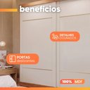 Ver imagem 5 de Guarda Roupas Casal 2 Portas de Correr 4 Gavetas 100% MDF Livia