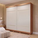 Ver imagem 2 de Guarda Roupas Casal 2 Portas de Correr 4 Gavetas 100% MDF Livia