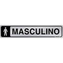 Ver imagem 1 de Placa de Alumínio Banheiro Masculino 5 x 25 - Sinalize
