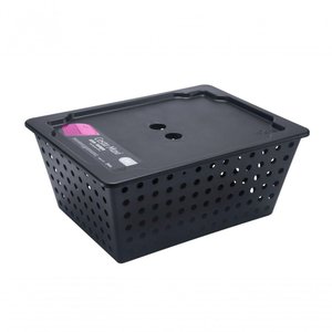 Cesta One Maxi com Tampa 39 X 30 X 16,8 Cm Preto Coza