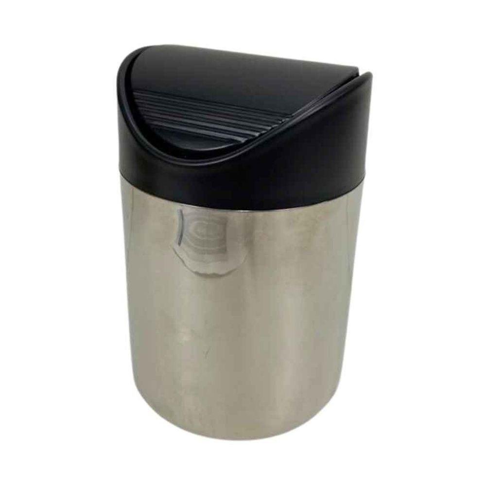 Lixeira Inox C/ Tampa Basculante Ptreto1,5l Viel - 1