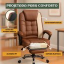 Ver imagem 6 de Cadeira Escritório Presidente Encosto com Trava Apoio Pés