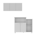 Ver imagem 5 de Kit Armário de Cozinha 3 Portas com Balcão Multiuso/fruteira Multimóveis Mp2237 Branco