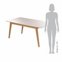Ver imagem 5 de Escrivaninha Mesa Escritório 80cm Madeira Maciça Tampo com Vidro Elegance Cinamomo e Off White Branco