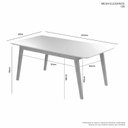 Ver imagem 3 de Escrivaninha Mesa Escritório 80cm Madeira Maciça Tampo com Vidro Elegance Cinamomo e Off White Branco