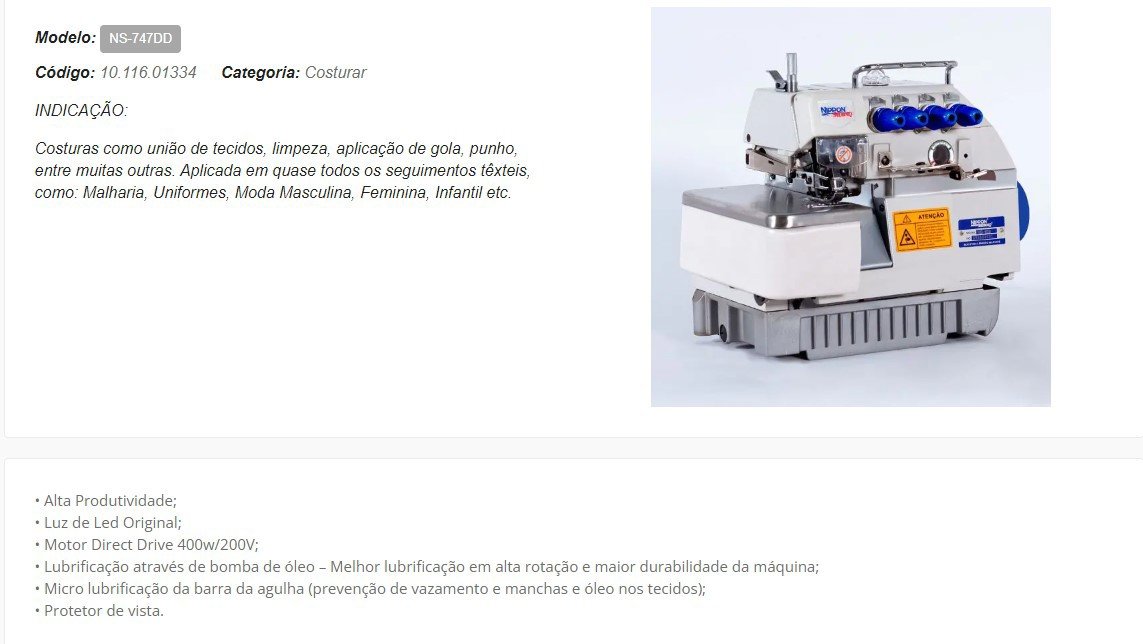 Ponto Conjugado Industrial (overlock 4 Fios)-direc Drive - - 5