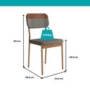 Ver imagem 5 de Conjunto Sala de Jantar Cannes 6 Lugares Tampo MDP com Cadeiras em Aço Rosê 170cm Móveis Carraro