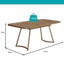 Ver imagem 6 de Conjunto Sala de Jantar Cannes 6 Lugares Tampo MDP com Cadeiras em Aço Rosê 170cm Móveis Carraro