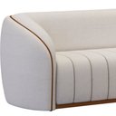 Ver imagem 6 de Sofá 332cm 4 Lugares Bipartido West Courino Caramelo| Linho Alto Relevo Off White - Sallar Home