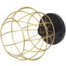 5 Lustres Teto Plafon Industrial Aramado Globo Dourado Retrô Luminária Vintage Preto Agp Ilumini - 3