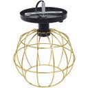 Ver imagem 6 de 5 Lustres Teto Plafon Industrial Aramado Globo Dourado Retrô Luminária Vintage Preto Agp Ilumini