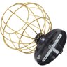 5 Lustres Teto Plafon Industrial Aramado Globo Dourado Retrô Luminária Vintage Preto Agp Ilumini - 5