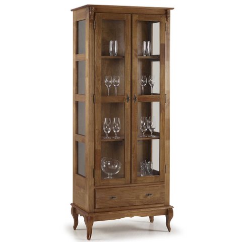 Cristaleira 2 Portas 1 Gaveta - 60303promo Mmj-lz Lz-imbuia