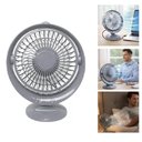 Ver imagem 6 de Mini Ventilador de Mesa 7,5W 2 Velocidades Cinza USB Silencioso Portátil Bivolt