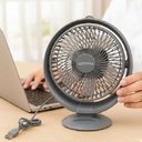 Ver mais imagens de Mini Ventilador de Mesa 7,5W 2 Velocidades Cinza USB Silencioso Portátil Bivolt
