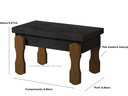 Ver imagem 2 de Puff, Banqueta, Recamier Captone Madri Pés de Madeira 0,80 Cor Preto - Comprar Moveis em Casa