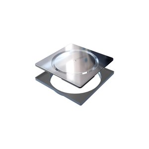 Grelha para Ralo Linear Novii Abre e Fecha 9574 15x15 Inox Polido