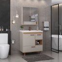 Ver imagem 1 de Conjunto Mariana 78cm C/pés e Lavatório Patinada - Fabribam