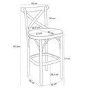 Ver mais imagens de Kit 06 Banquetas Altas Cozinha Bancada Bar Sala Jantar Estofada Ávila L02 Suede Azul Marinho - Lyam