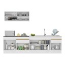 Ver imagem 3 de Cozinha Compacta Com Rodapé Com Armário E Balcão Branca
