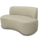 Ver imagem 6 de Kit Poltrona com Sofá Curvo 2 Lugares Forma Orgânica Corino Macio Maranata