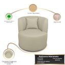 Ver imagem 3 de Kit Poltrona com Sofá Curvo 2 Lugares Forma Orgânica Corino Macio Maranata