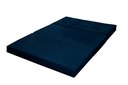 Ver imagem 2 de Puff Recamier Casal Estofado D23 Azul que Vira Cama Casal com Baú para Quarto