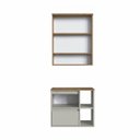 Ver imagem 6 de Conjunto P/ Banheiro Gabinete Suspenso 60cm Espelheira Led Mel/arenas