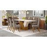 Mesa de Jantar Epic 200 C/ Vidro Nature/off White - Henn - 3
