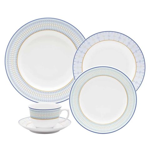 Aparelho de Jantar 30 Peças Flamingo Lazuli Oxford Flamingo Lazuli 30 Peças