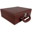 Ver imagem 3 de Abridor de Vinho Saca Rolha Profissional + Acessórios Premium - Maleta Couro Marrom