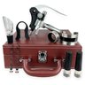 Abridor de Vinho Saca Rolha Profissional + Acessórios Premium - Maleta Couro Marrom - 9