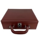 Ver imagem 4 de Abridor de Vinho Saca Rolha Profissional + Acessórios Premium - Maleta Couro Marrom