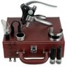 Abridor de Vinho Saca Rolha Profissional + Acessórios Premium - Maleta Couro Marrom - 1