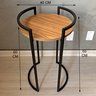 Mesa Lateral Rústica Ferro Mdf Preta - 5