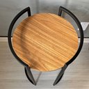 Ver imagem 3 de Mesa Lateral Rústica Ferro Mdf Preta