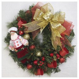 Guirlanda Natalina Enfeite De Porta Papai Noel Confeiteiro 50cm - 1