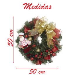 Guirlanda Natalina Enfeite De Porta Papai Noel Confeiteiro 50cm - 2