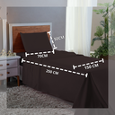 Ver imagem 3 de Roupa de Cama Solteiro 400 Fios 3 Peças Hotel Pousada Macio Acetinado:marrom