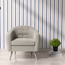 Ver imagem 3 de Papel de Parede Adesivo Lavável Listrado Azul Bege Branco