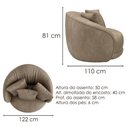 Ver imagem 3 de Poltrona Decorativa Maya Base Giratoria Courino Tcs 729 Moll