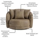 Ver imagem 5 de Poltrona Decorativa Maya Base Giratoria Courino Tcs 729 Moll