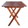 Mesa Dobrável 60x60 Cm em Madeira Maciça - Imbuia - 1