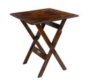 Ver imagem 1 de Mesa Dobrável 60x60 cm em Madeira Maciça - Imbuia