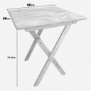 Ver imagem 4 de Mesa Dobrável 60x60 cm em Madeira Maciça - Imbuia