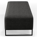 Ver mais imagens de Kit 02 Puffs Decorativo Sala de Estar Bali W01 Base Ferro 120x50 cm Linho Cinza Escuro - Lyam Decor