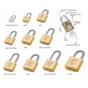 Ver imagem 4 de Cadeado 25mm Haste Média de 50mm Latonado Zamac 3f